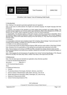 GMW GMW17362 + SUPPLEMENT(S)