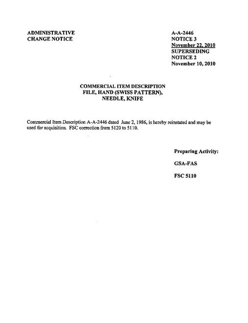 FAS A-A-2446 CHG NOTICE 3