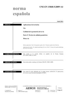 AENOR UNE-EN 13848-5+A1