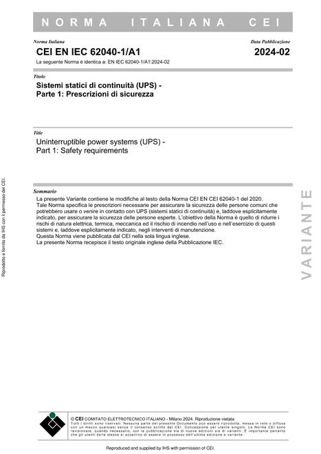 CEI EN IEC 62040-1/A1