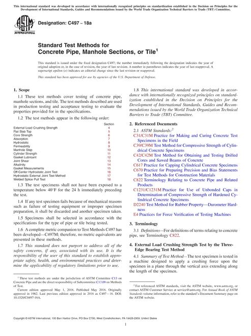 ASTM C497-18a