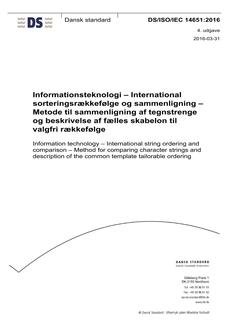 DANSK DS/ISO/IEC 14651