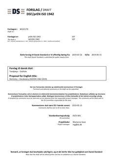 DANSK DSF/PREN ISO 1942
