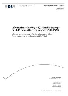 DANSK DS/ISO/IEC 9075-4