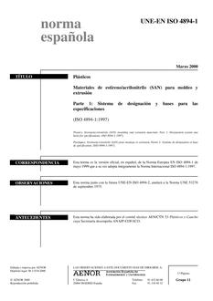 AENOR UNE-EN ISO 4894-1