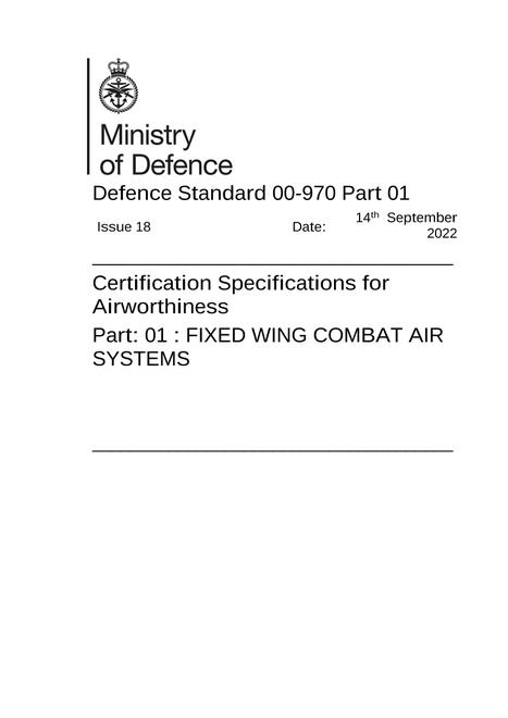 MODUK DEF STAN 00-970: PART 01