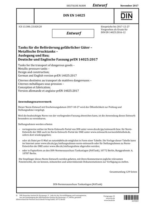 DIN EN 14025 - DRAFT