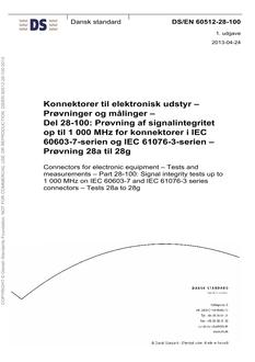DANSK DS/EN 60512-28-100