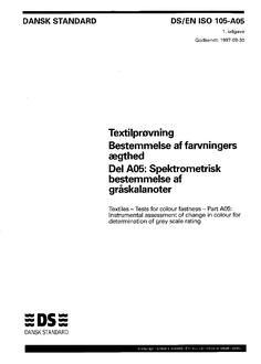 DANSK DS/EN ISO 105-A05