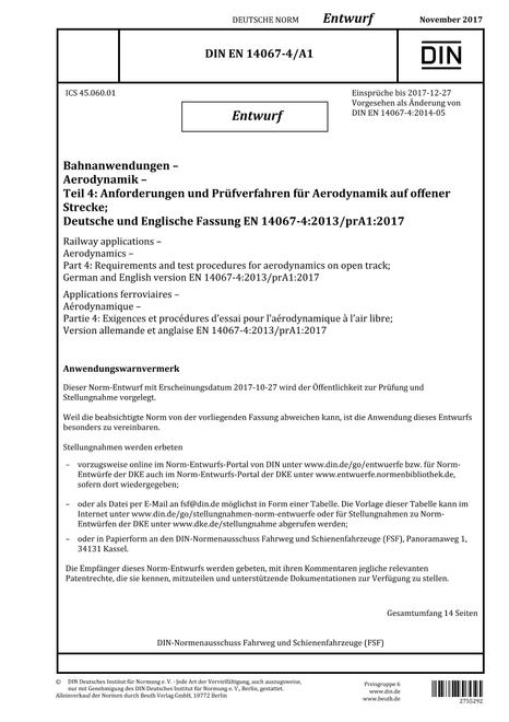 DIN EN 14067-4/A1 - DRAFT