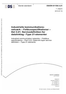 DANSK DS/EN 61158-3-21