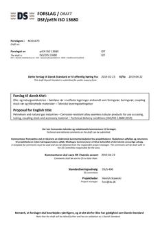 DANSK DSF/PREN ISO 13680