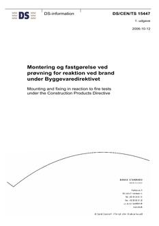 DANSK DS/CEN/TS 15447