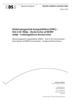 DANSK DS/IEC 61000-2-10 ED2