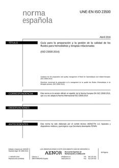 AENOR UNE-EN ISO 23500
