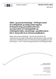 DANSK DS/ISO 23678-1