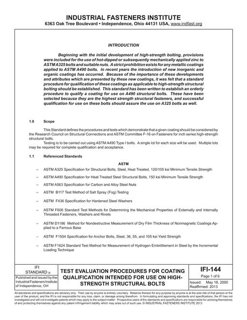 IFI 144 (R2013)