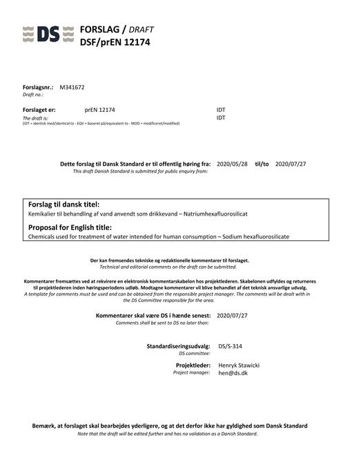 DANSK DSF/PREN 12174