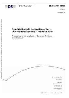 DANSK DS/CEN/TR 15739