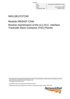 NR NR/L3/ELP/27240/NR/DIST C34E ISSUE 1
