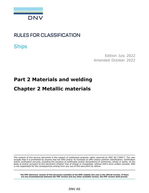 DNV DNV-RU-SHIPS PART 2 CHAPTER 2