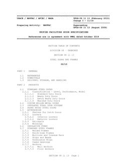 NAVY UFGS-08 11 13