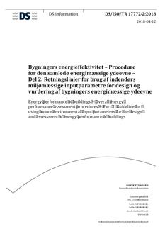 DANSK DS/ISO/TR 17772-2