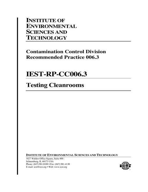 IEST RP-CC006.3