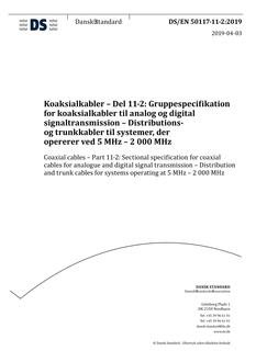 DANSK DS/EN 50117-11-2