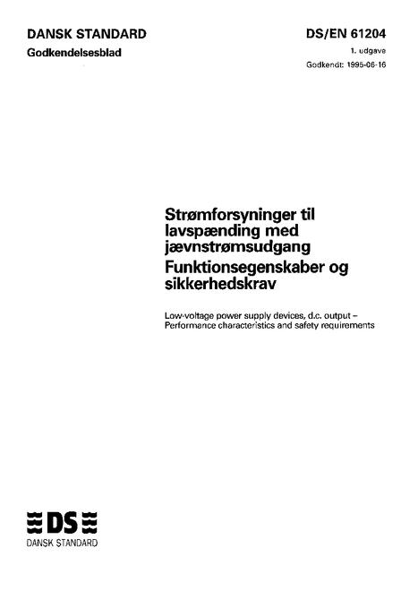 DANSK DS/EN 61204