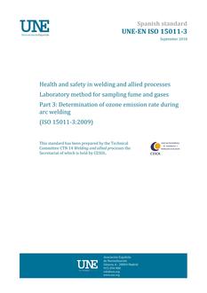 AENOR UNE-EN ISO 15011-3