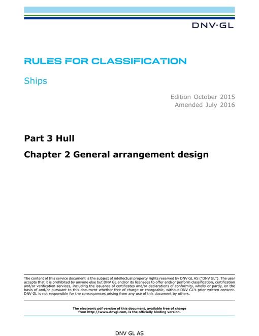 DNV DNVGL-RU-SHIPS PART 3 CHAPTER 2