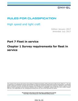 DNV DNVGL-RU-HSLC PART 7 CHAPTER 1