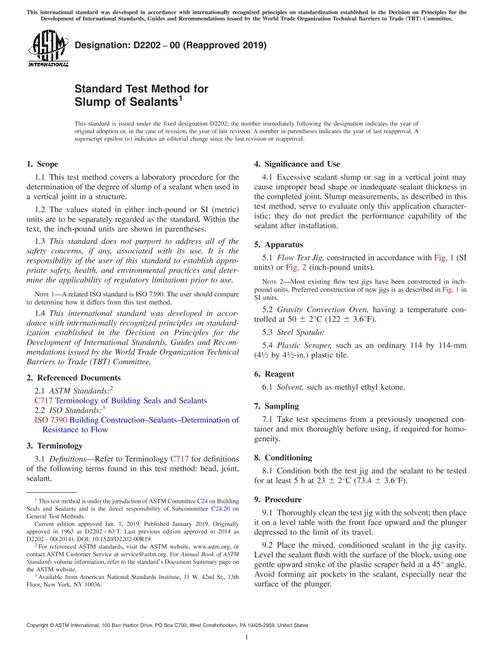 ASTM D2202-00(2019)