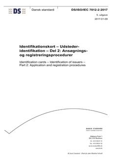 DANSK DS/ISO/IEC 7812-2