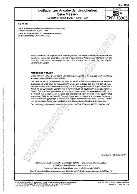 DIN V ENV 13005
