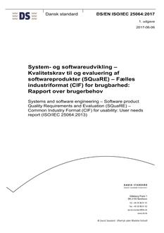 DANSK DS/EN ISO/IEC 25064