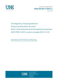 AENOR UNE-EN ISO 17892-3