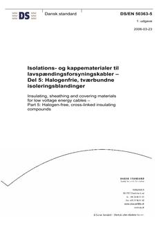DANSK DS/EN 50363-5