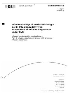 DANSK DS/EN ISO 8536-8