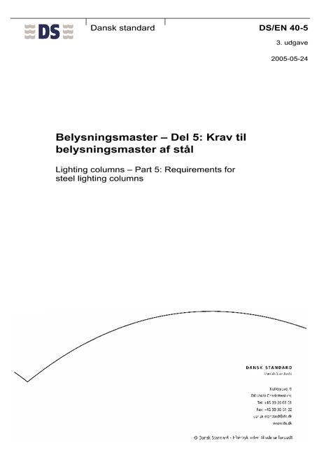 DANSK DS/EN 40-5