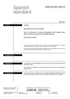 AENOR UNE-EN ISO 1833-13