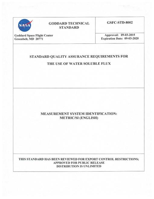 NASA GSFC-STD-8002
