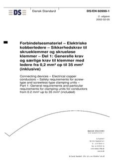 DANSK DS/EN 60999-1