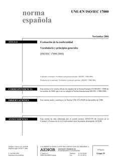 AENOR UNE-EN ISO/IEC 17000