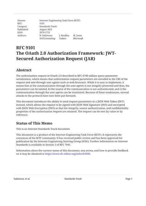 IETF RFC 9101