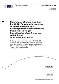 DANSK DS/EN 60034-18-22