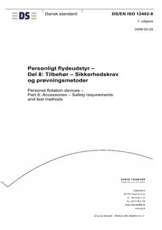 DANSK DS/EN ISO 12402-8