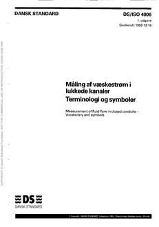 DANSK DS/ISO 4006