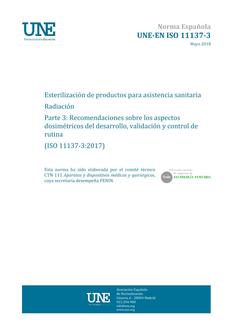 AENOR UNE-EN ISO 11137-3